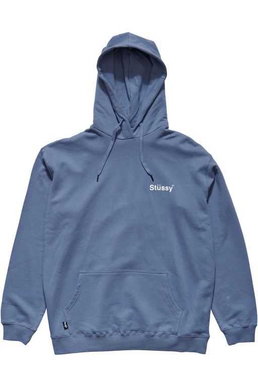 Stussy Mens Text Hood Leisure Sets Blue - BSZEW7841